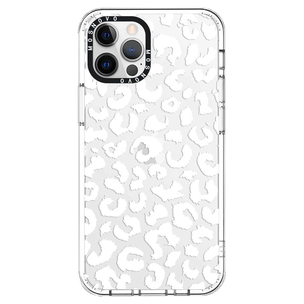 White Leopard Phone Case - iPhone 12 Pro Max Case - MOSNOVO