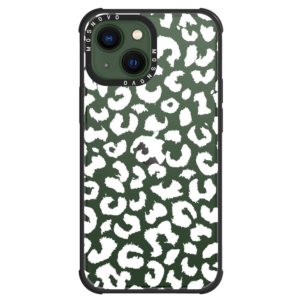 White Leopard Phone Case - iPhone 13 Case - MOSNOVO