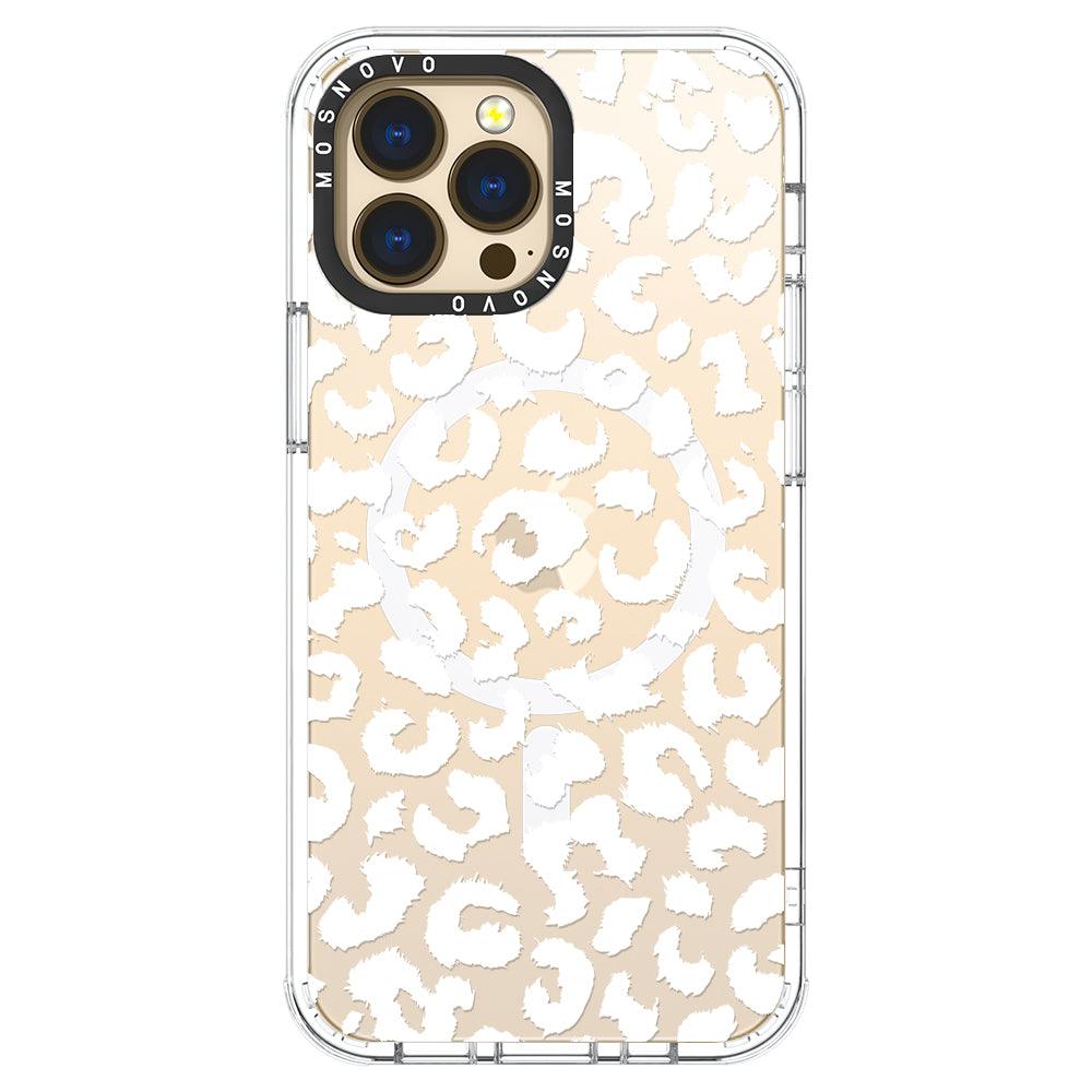 White Leopard Phone Case - iPhone 13 Pro Max Case - MOSNOVO