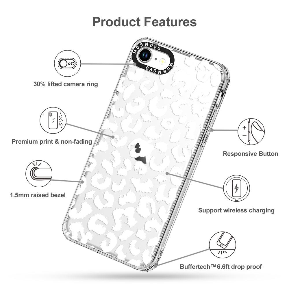 White Leopard Phone Case - iPhone 7 Case - MOSNOVO