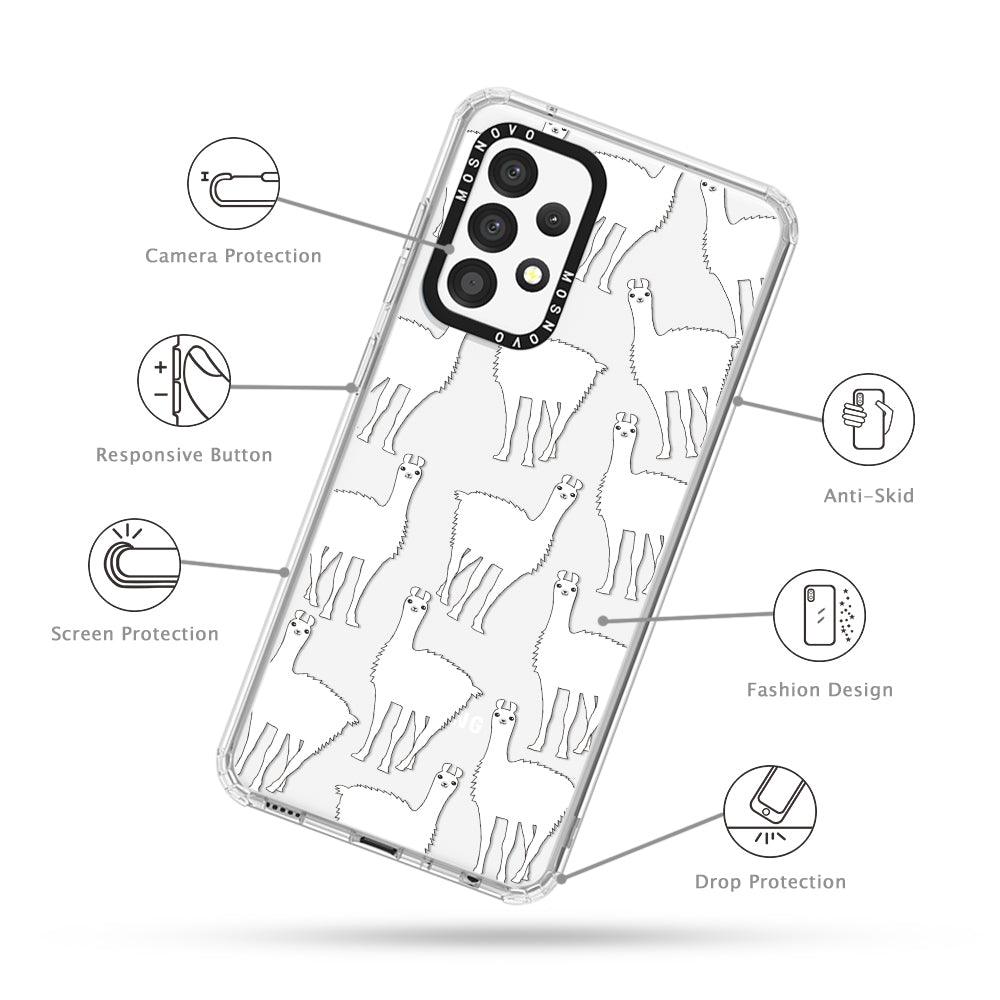 White Llama Phone Case - Samsung Galaxy A52 & A52s Case - MOSNOVO