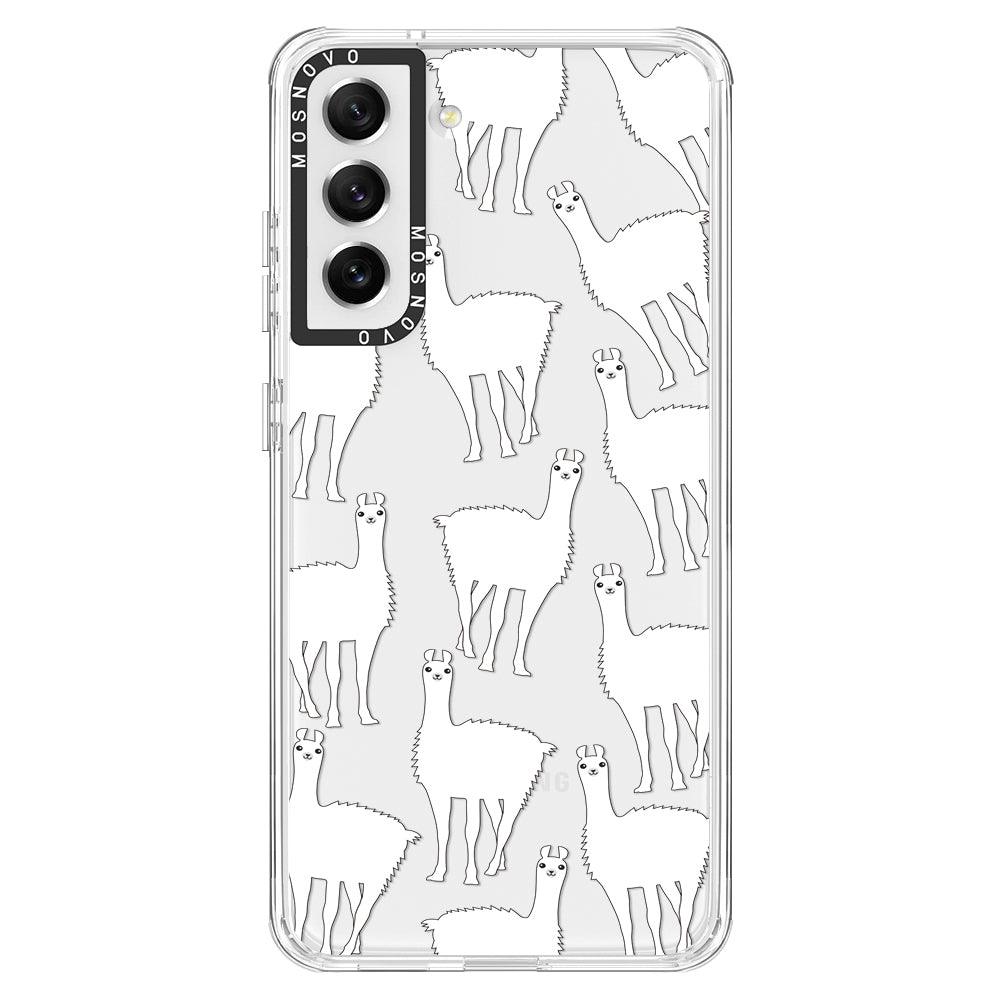 White Llama Phone Case - Samsung Galaxy S21 FE Case - MOSNOVO