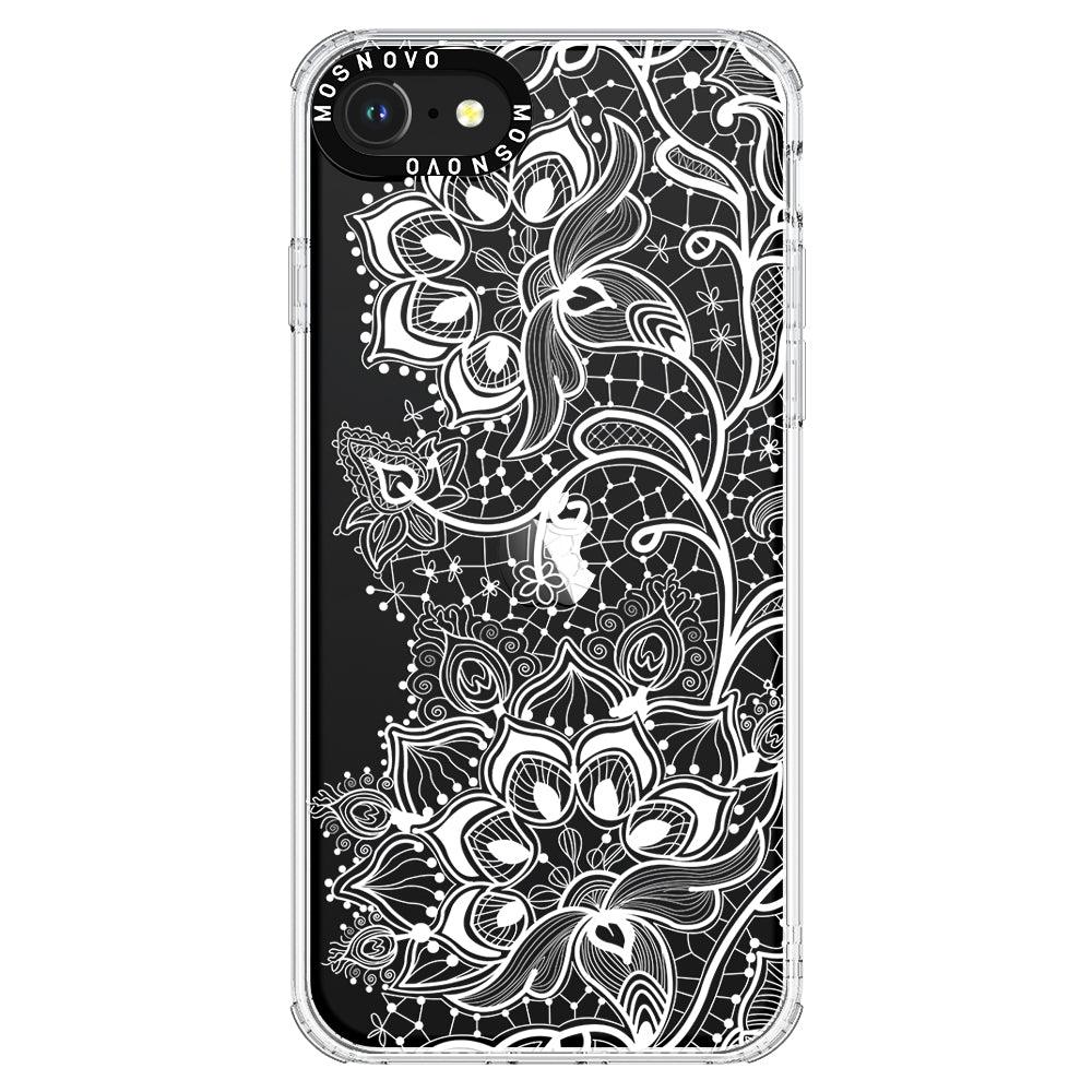 White Lotus Henna Phone Case - iPhone 7 Case - MOSNOVO