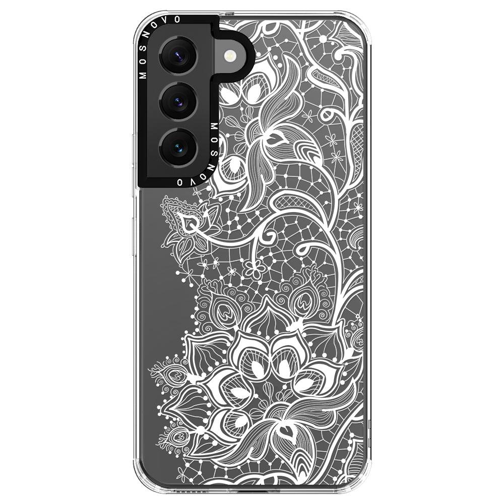 White Lotus Henna Phone Case - Samsung Galaxy S22 Case - MOSNOVO