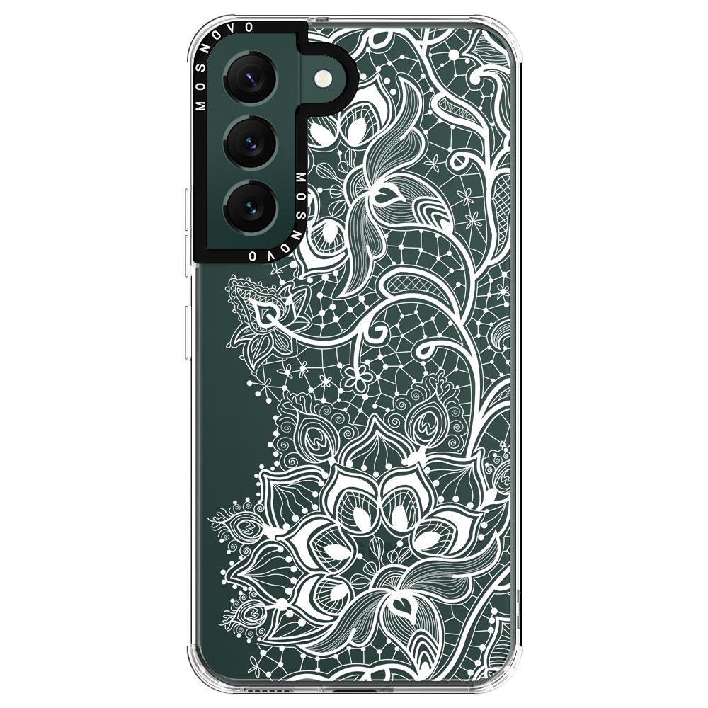 White Lotus Henna Phone Case - Samsung Galaxy S22 Case - MOSNOVO