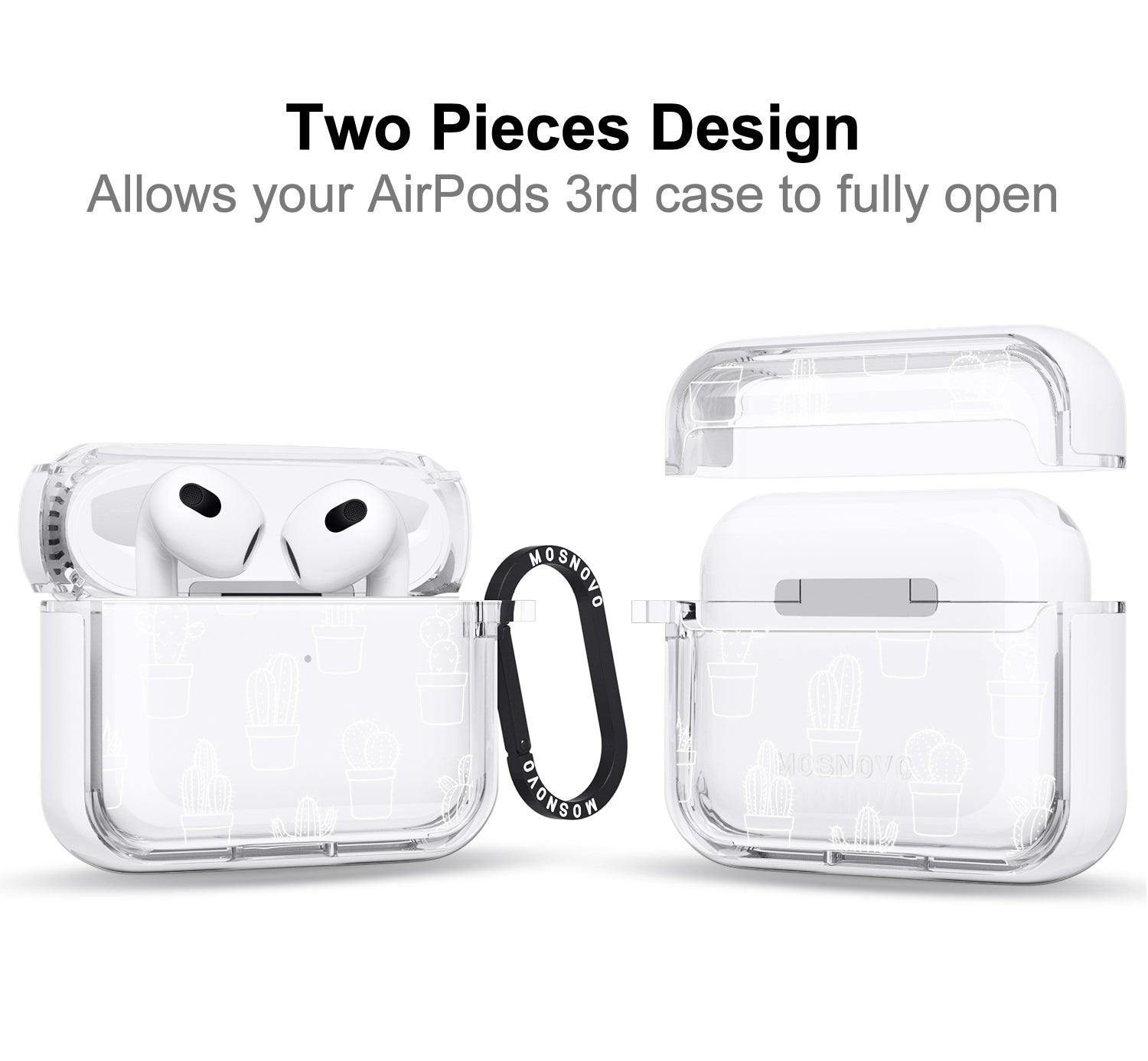 White Potted Cactus AirPods 3 Case (3rd Generation) - MOSNOVO