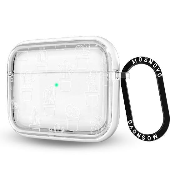 White Potted Cactus AirPods Pro Case - MOSNOVO