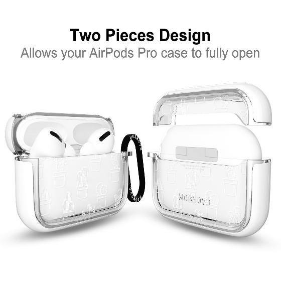 White Potted Cactus AirPods Pro Case - MOSNOVO