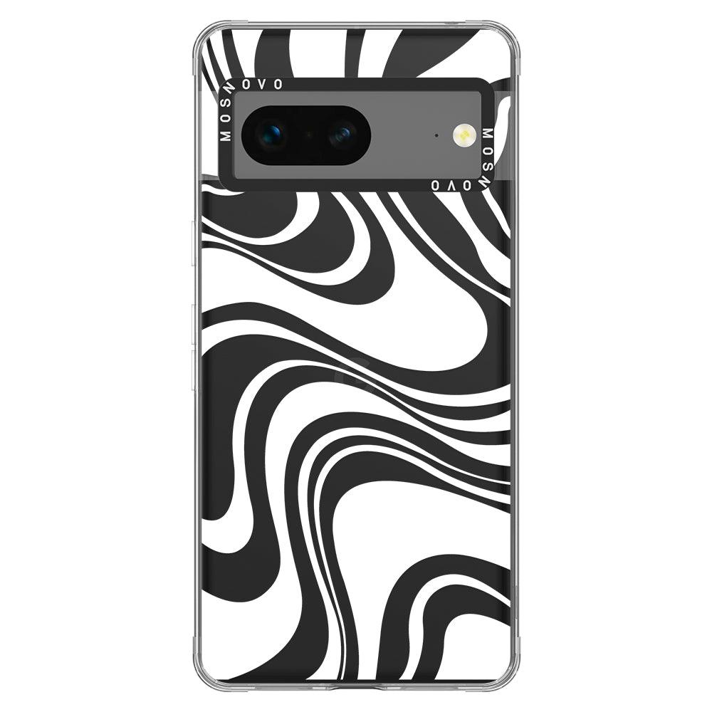 White Swirl Phone Case - Google Pixel 7 Case - MOSNOVO