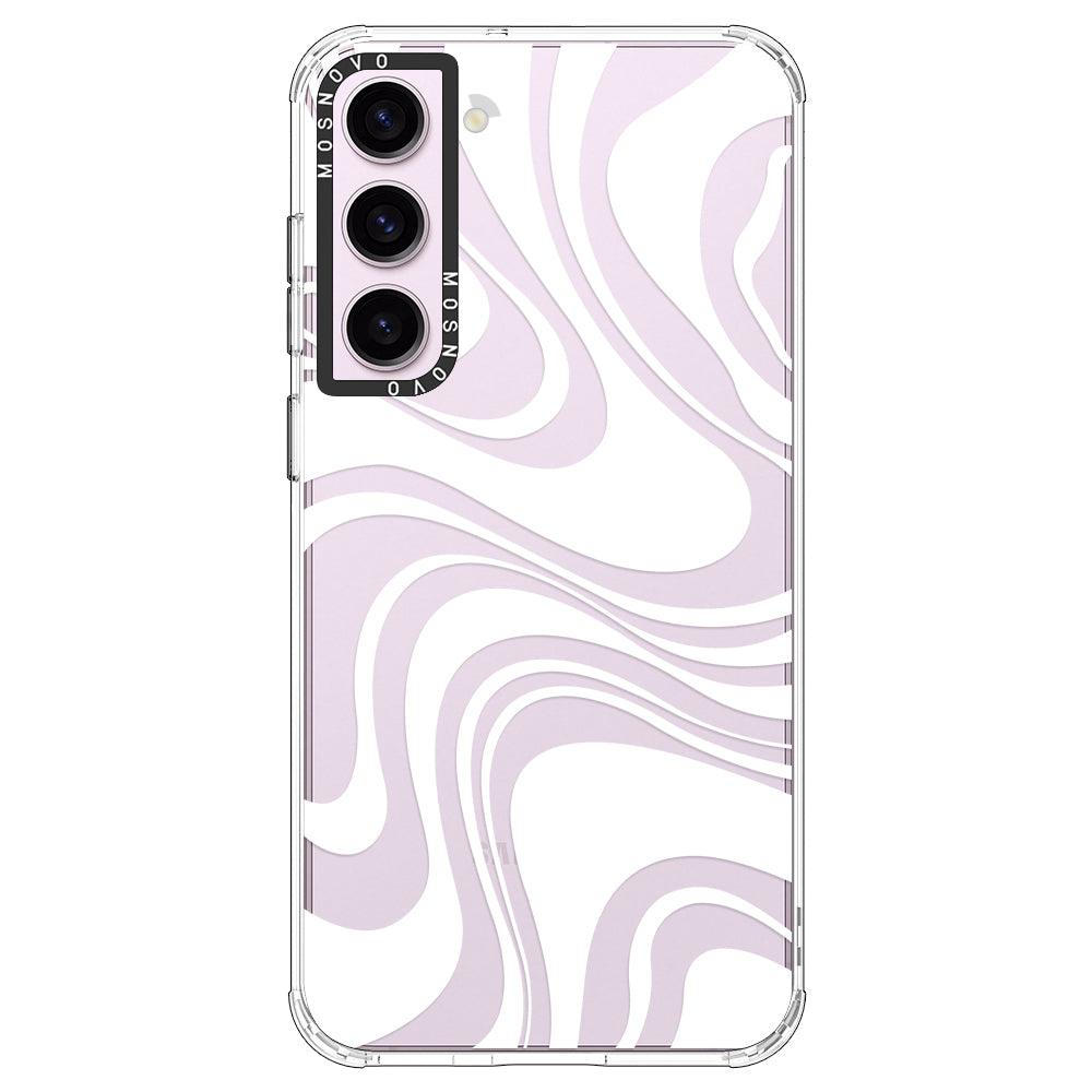 White Swirl Phone Case - Samsung Galaxy S23 Case - MOSNOVO