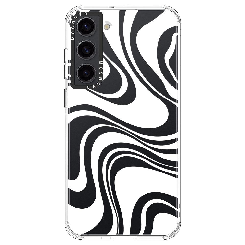 White Swirl Phone Case - Samsung Galaxy S23 Plus Case - MOSNOVO