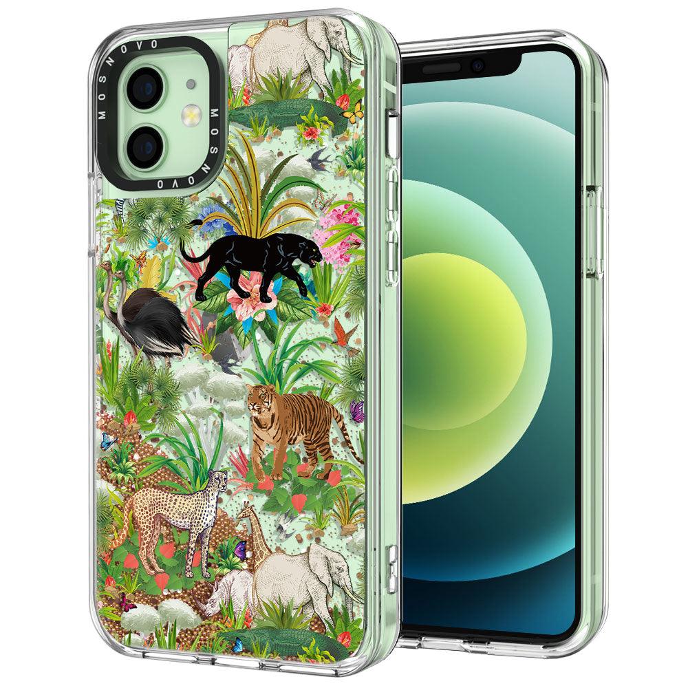 Wild Animals Glitter Phone Case - iPhone 12 Case - MOSNOVO