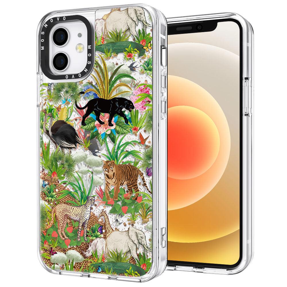 Wild Animals Glitter Phone Case - iPhone 12 Case - MOSNOVO