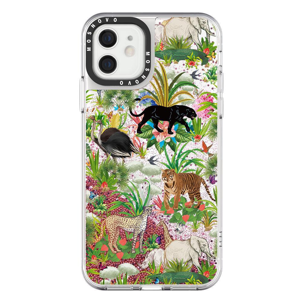 Wild Animals Glitter Phone Case - iPhone 12 Mini Case - MOSNOVO