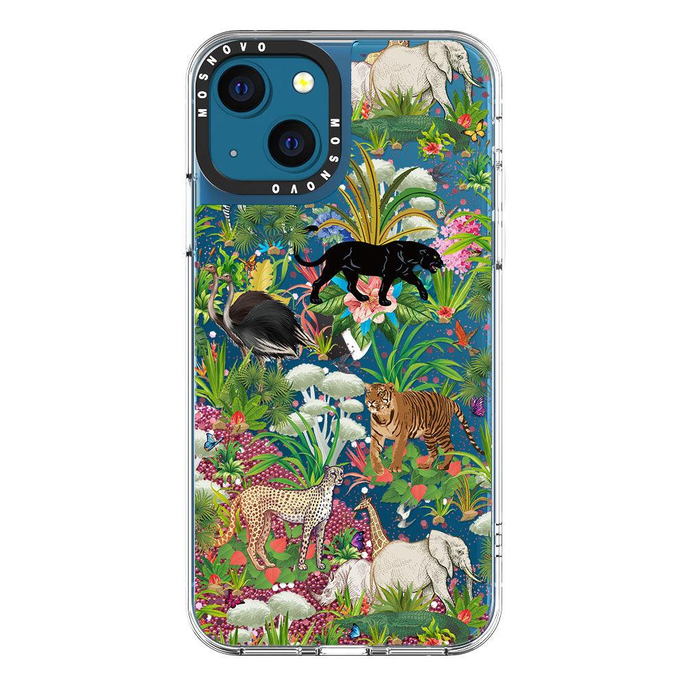 Wild Animals Glitter Phone Case - iPhone 13 Case - MOSNOVO