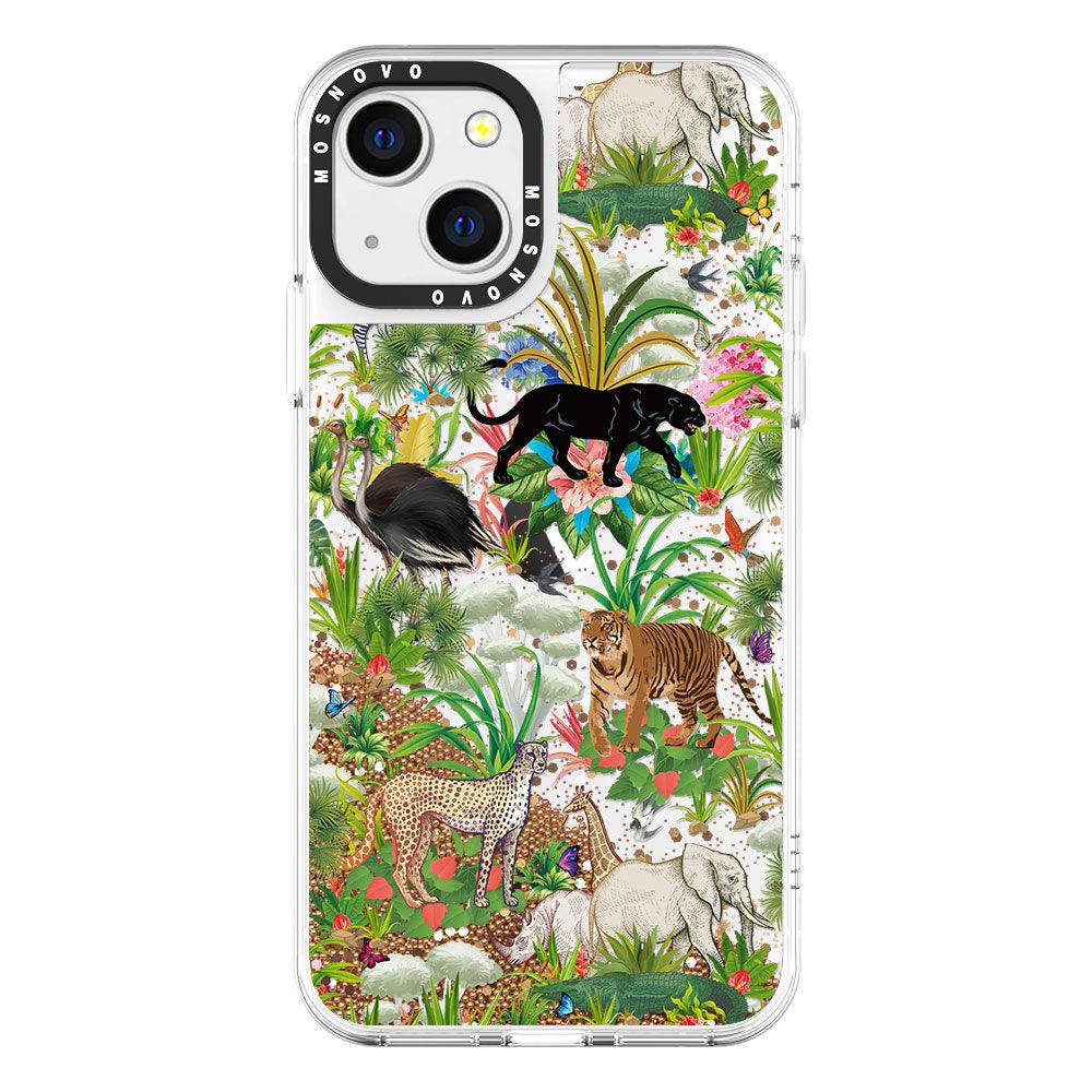 Wild Animals Glitter Phone Case - iPhone 13 Case - MOSNOVO