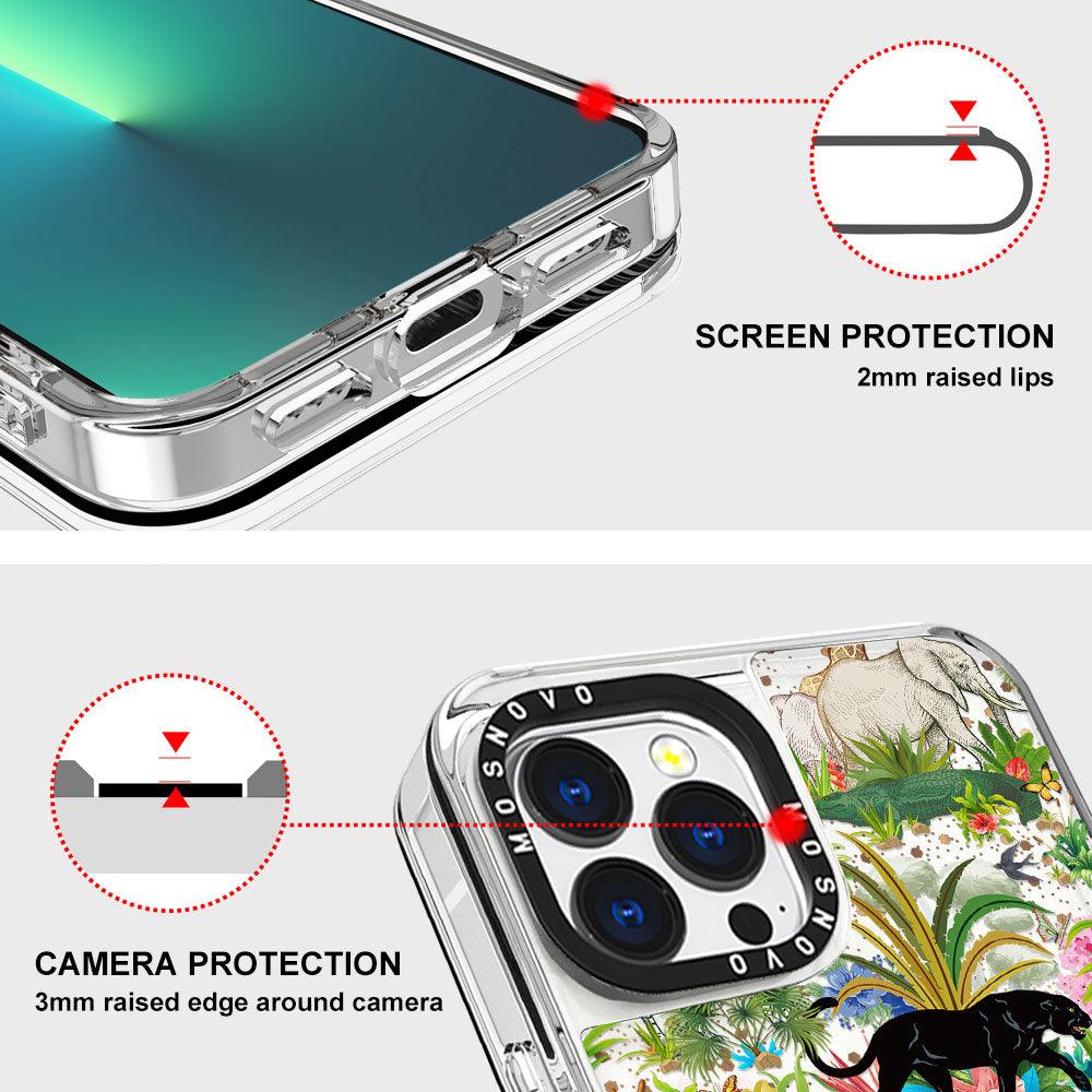 Wild Animals Glitter Phone Case - iPhone 13 Pro Max Case - MOSNOVO