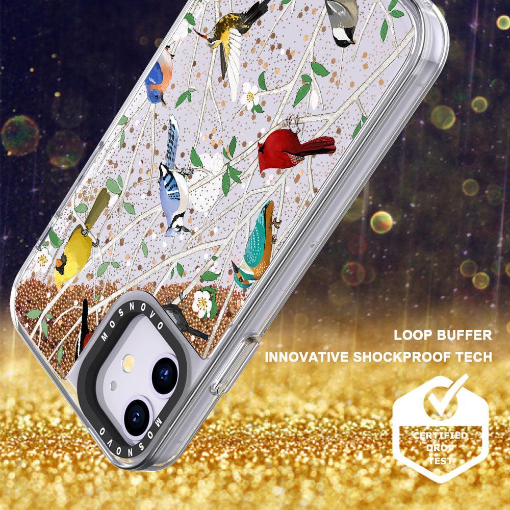 Wild Bird Glitter Phone Case - iPhone 11 Case - MOSNOVO