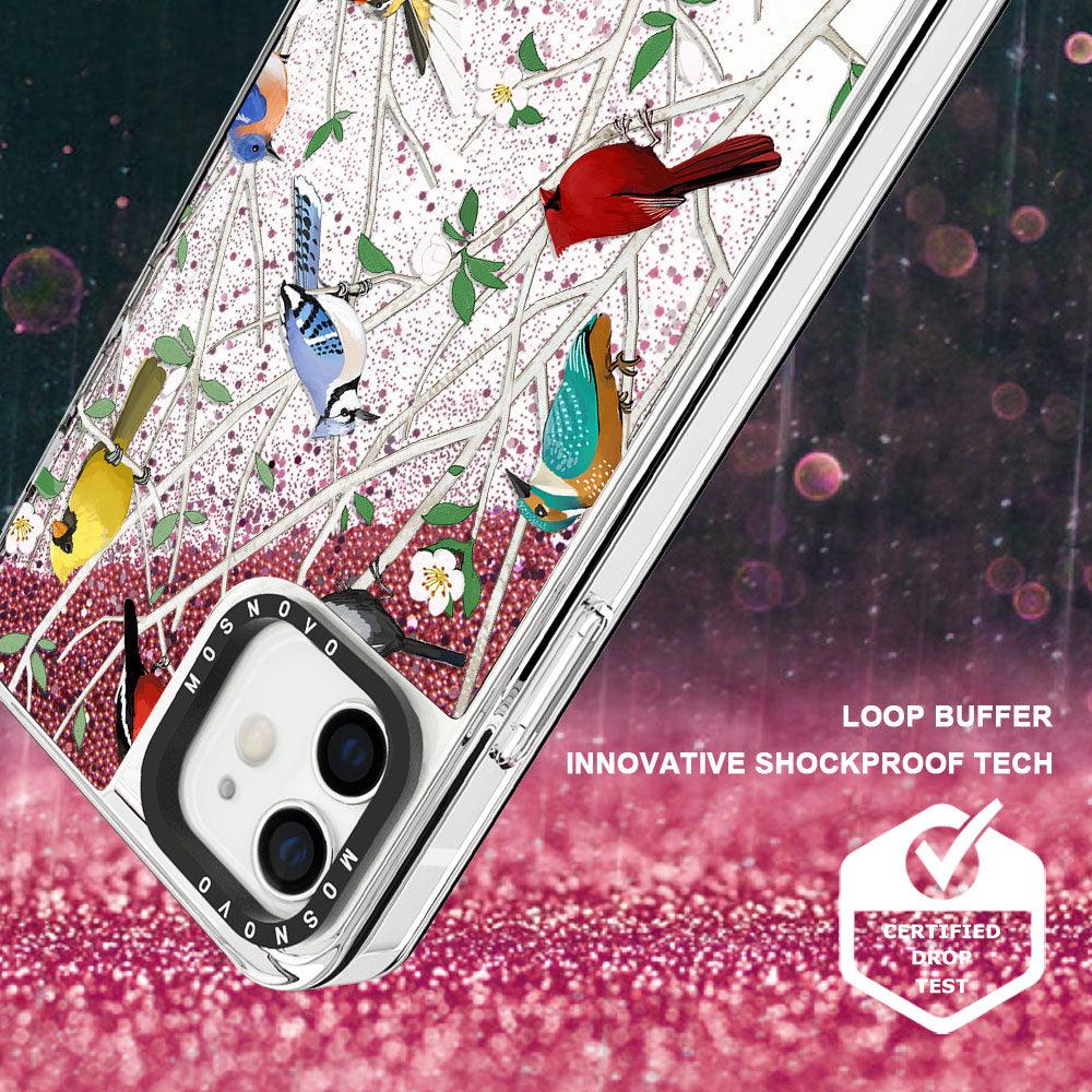 Wild Bird Glitter Phone Case - iPhone 12 Case - MOSNOVO