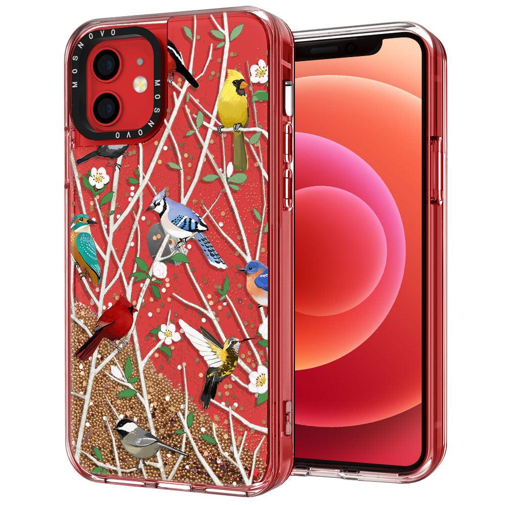 Wild Bird Glitter Phone Case - iPhone 12 Case - MOSNOVO