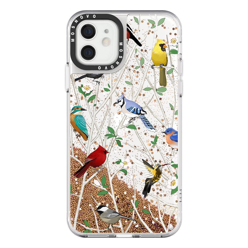 Wild Bird Glitter Phone Case - iPhone 12 Mini Case - MOSNOVO