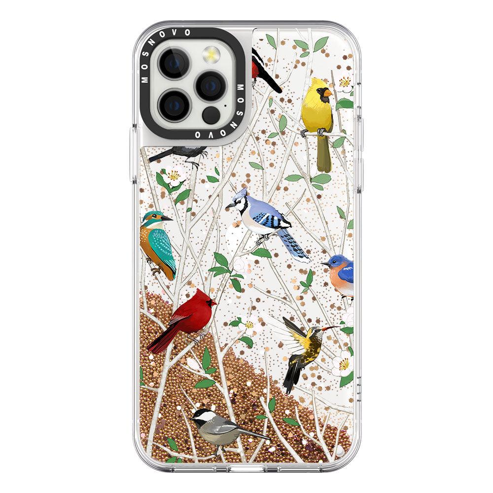 Wild Bird Glitter Phone Case - iPhone 12 Pro Case - MOSNOVO