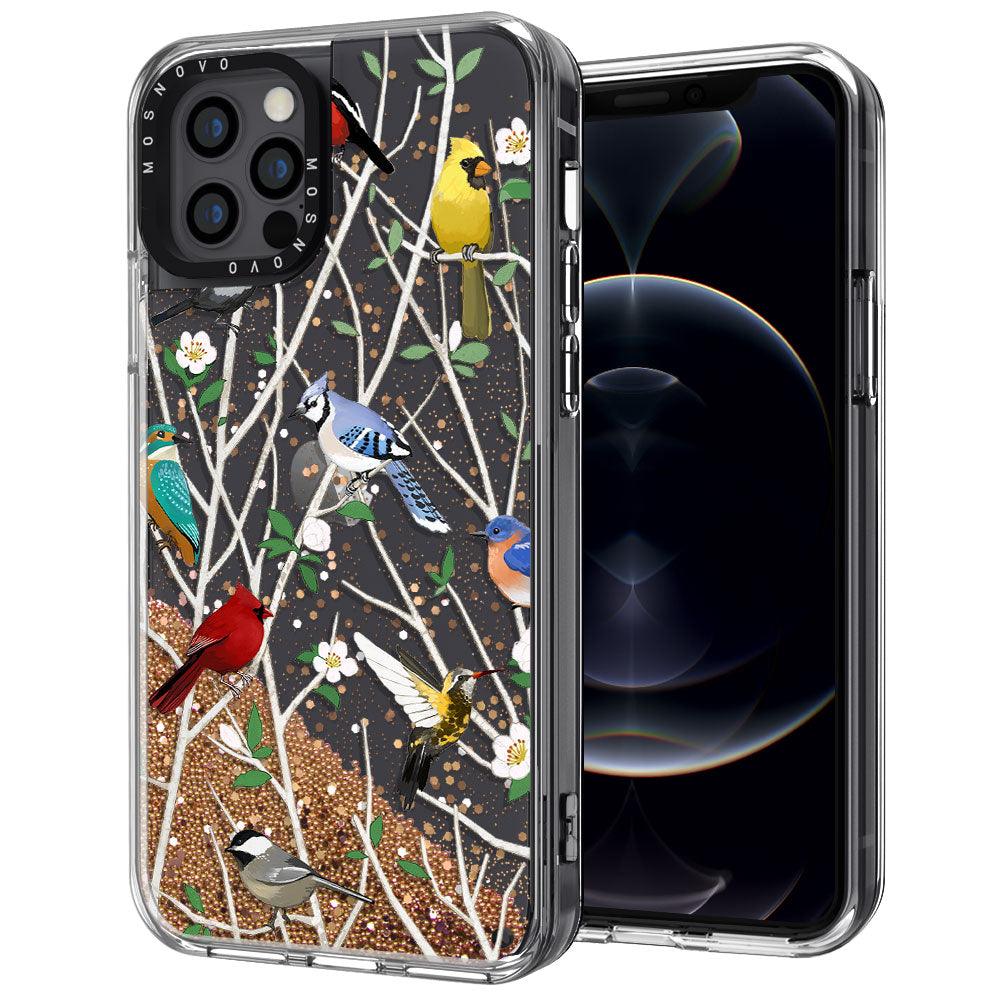 Wild Bird Glitter Phone Case - iPhone 12 Pro Case - MOSNOVO