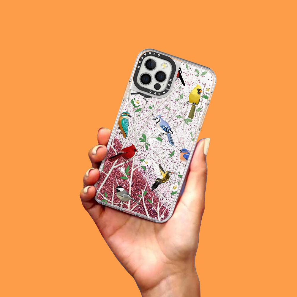 Wild Bird Glitter Phone Case - iPhone 12 Pro Max Case - MOSNOVO
