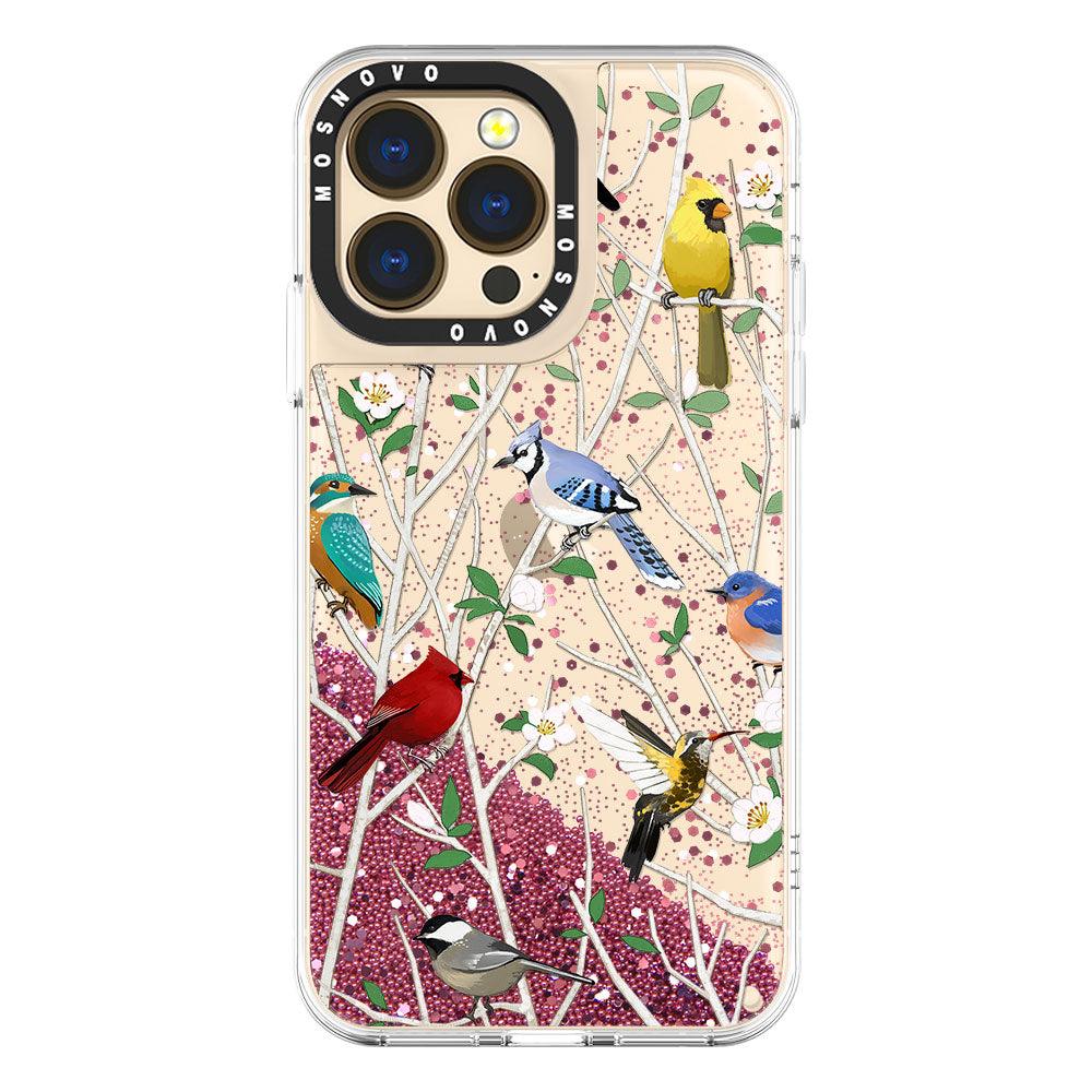 Wild Bird Glitter Phone Case - iPhone 13 Pro Case - MOSNOVO