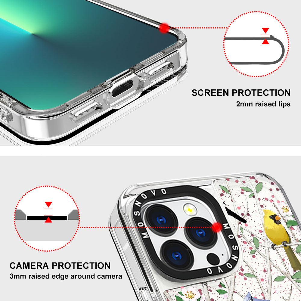 Wild Bird Glitter Phone Case - iPhone 13 Pro Case - MOSNOVO