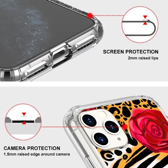 Wild Floral Leopard Phone Case - iPhone 11 Pro Max Case - MOSNOVO