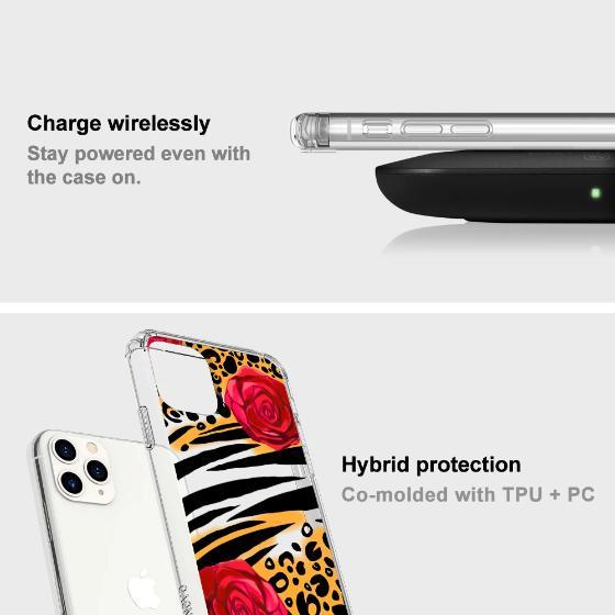 Wild Floral Leopard Phone Case - iPhone 11 Pro Max Case - MOSNOVO