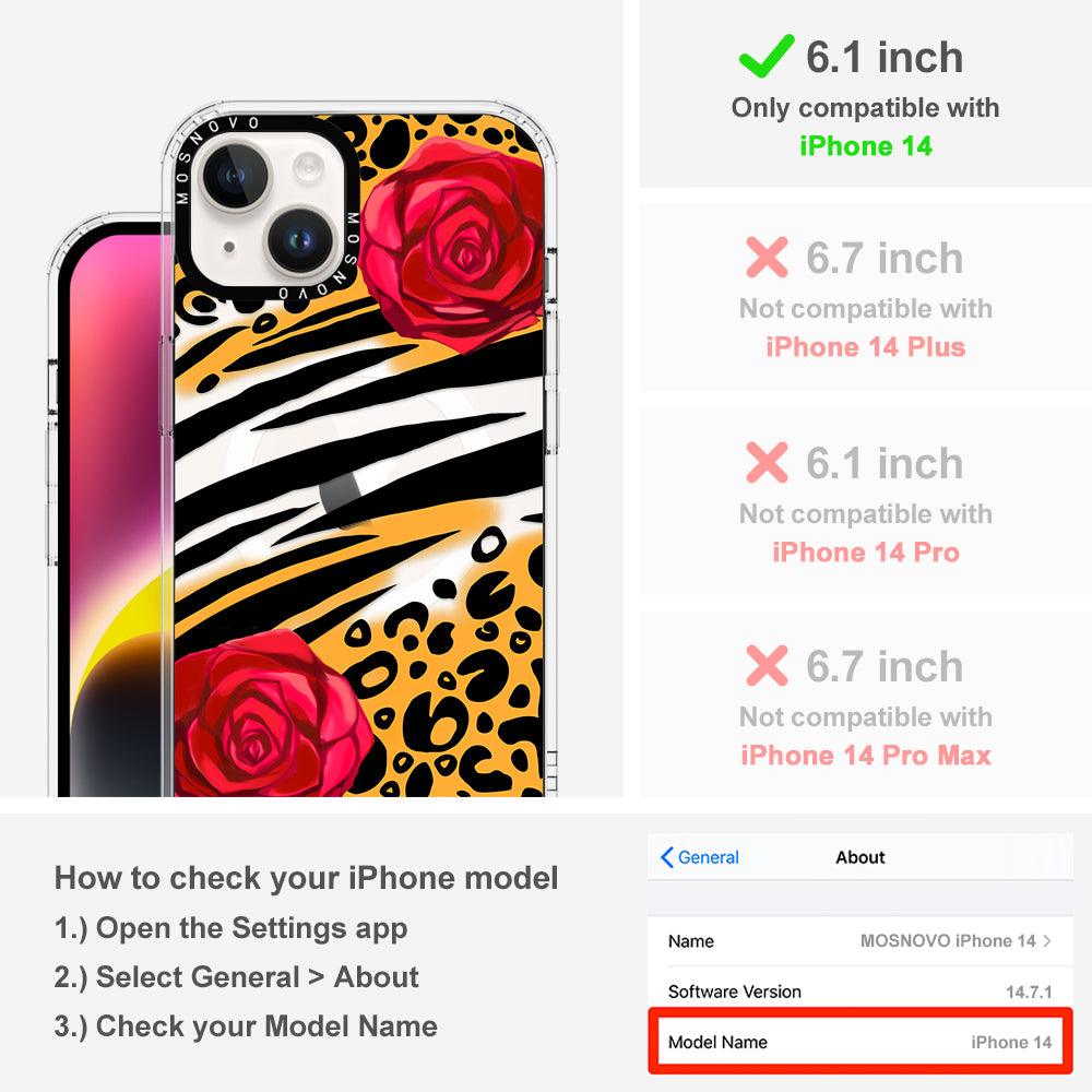 Wild Floral Leopard Phone Case - iPhone 14 Case - MOSNOVO
