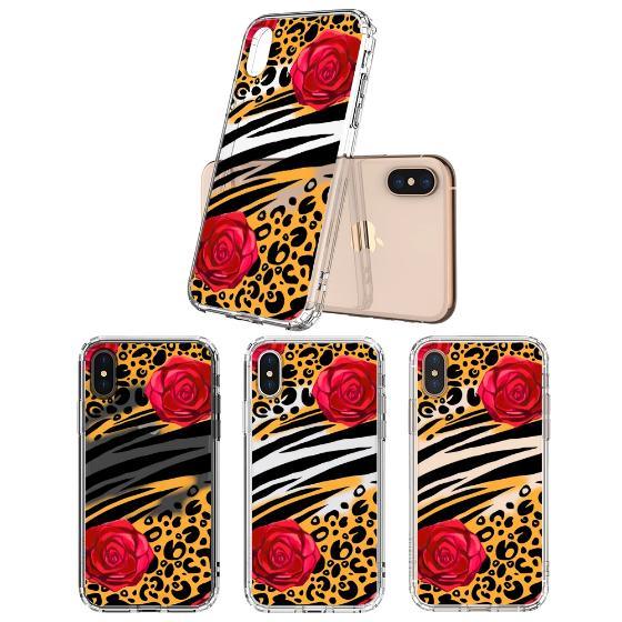 Wild Floral Leopard Phone Case - iPhone X Case - MOSNOVO