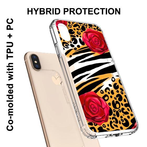 Wild Floral Leopard Phone Case - iPhone X Case - MOSNOVO