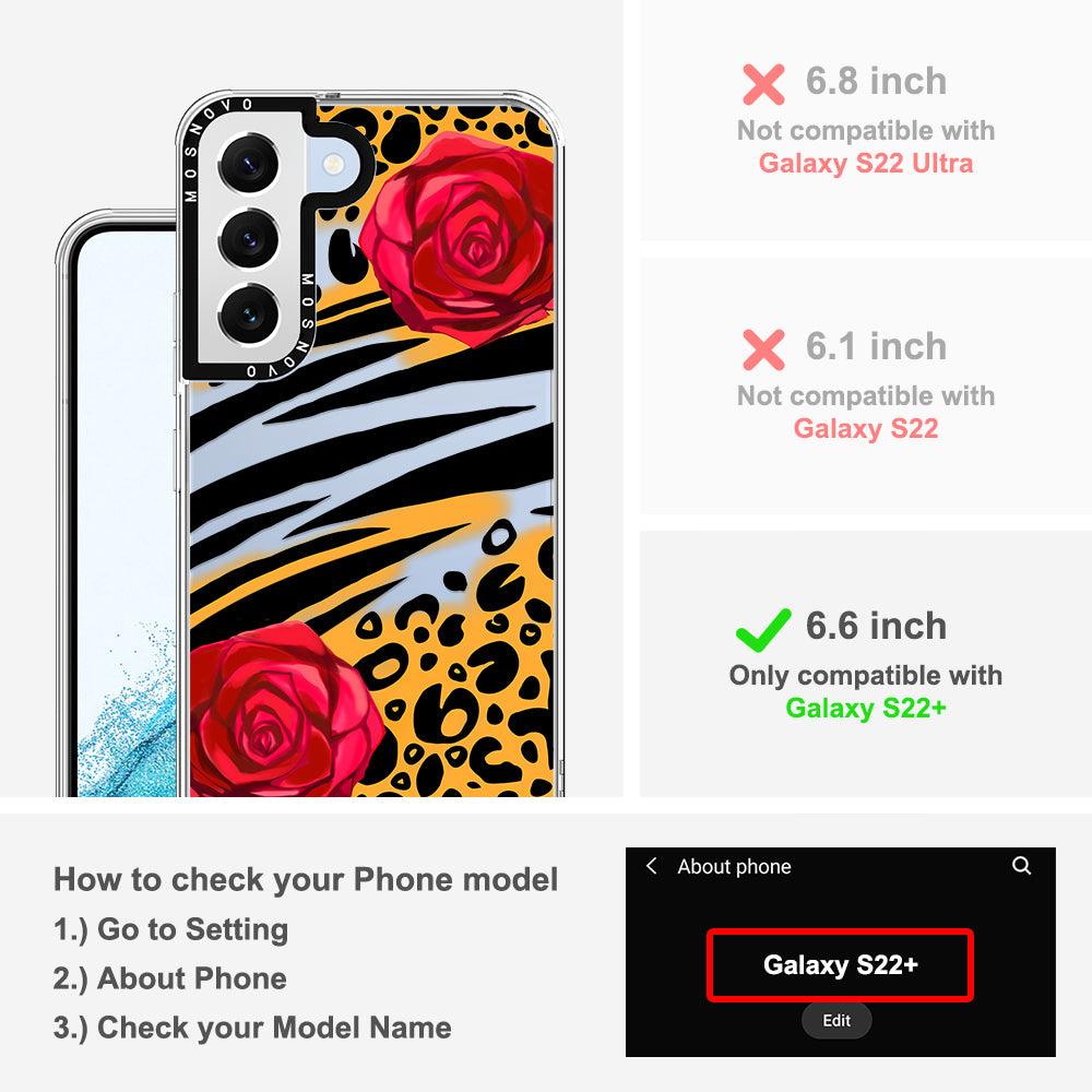 Wild Floral Leopard Phone Case - Samsung Galaxy S22 Plus Case - MOSNOVO