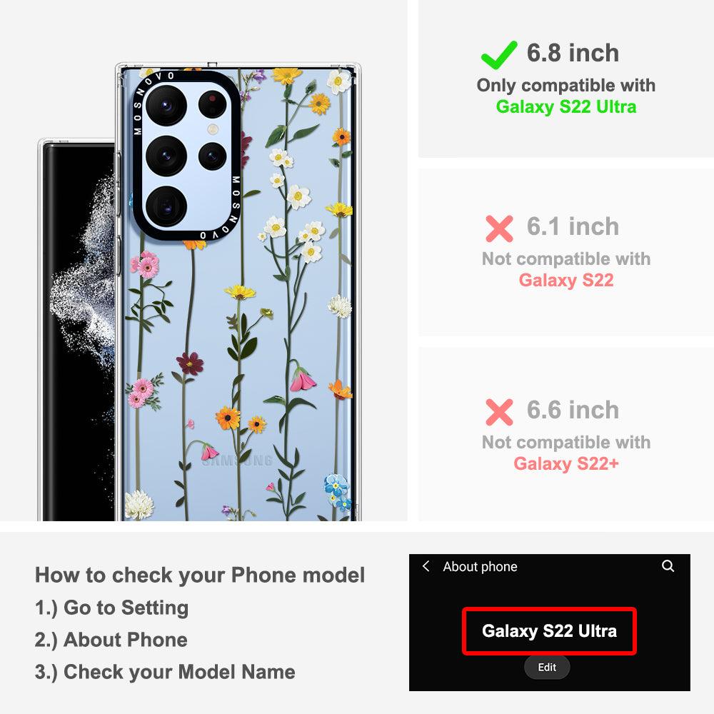 Wild Flowers Floral Phone Case - Samsung Galaxy S22 Ultra Case - MOSNOVO