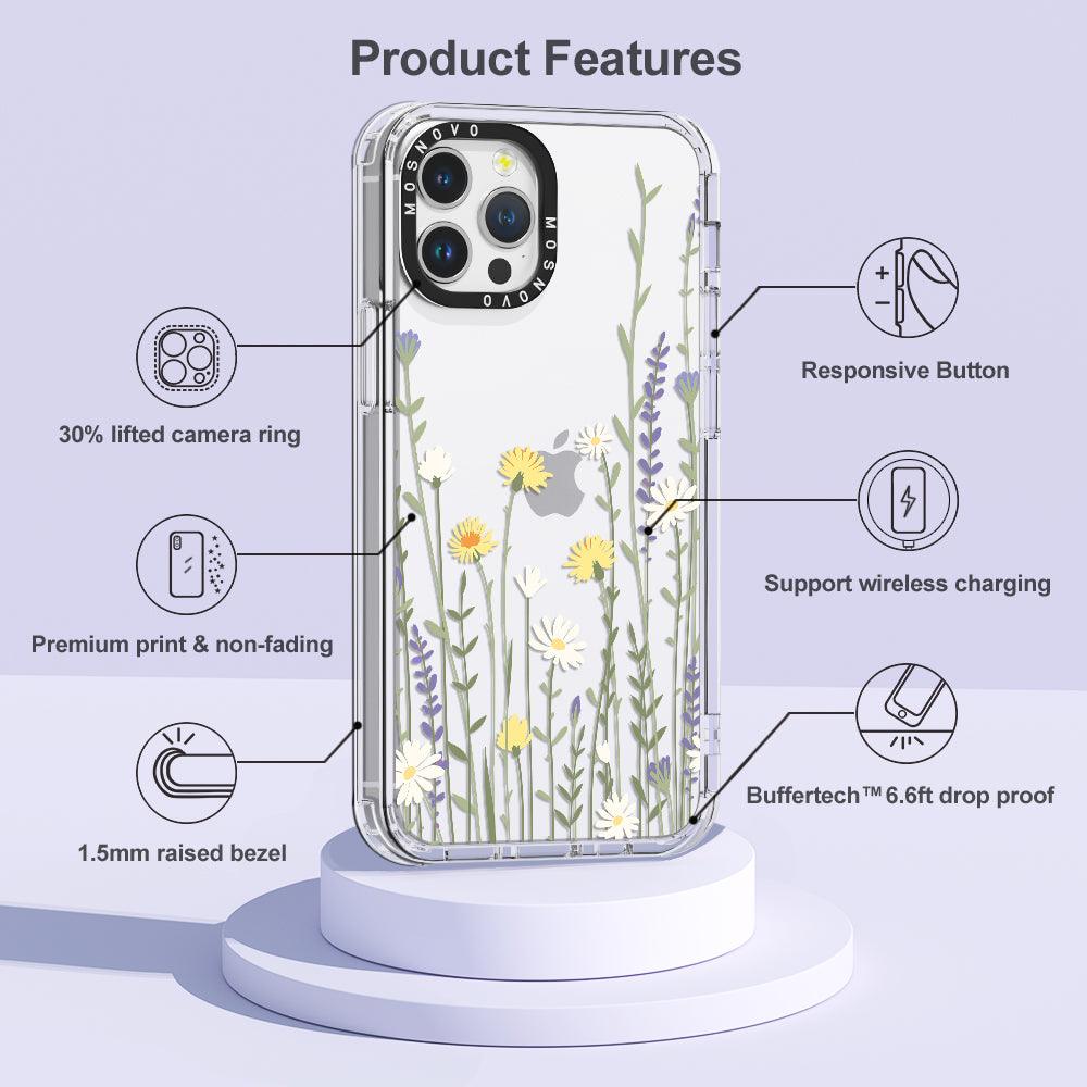 Wild Meadow Floral Phone Case - iPhone 12 Pro Case - MOSNOVO