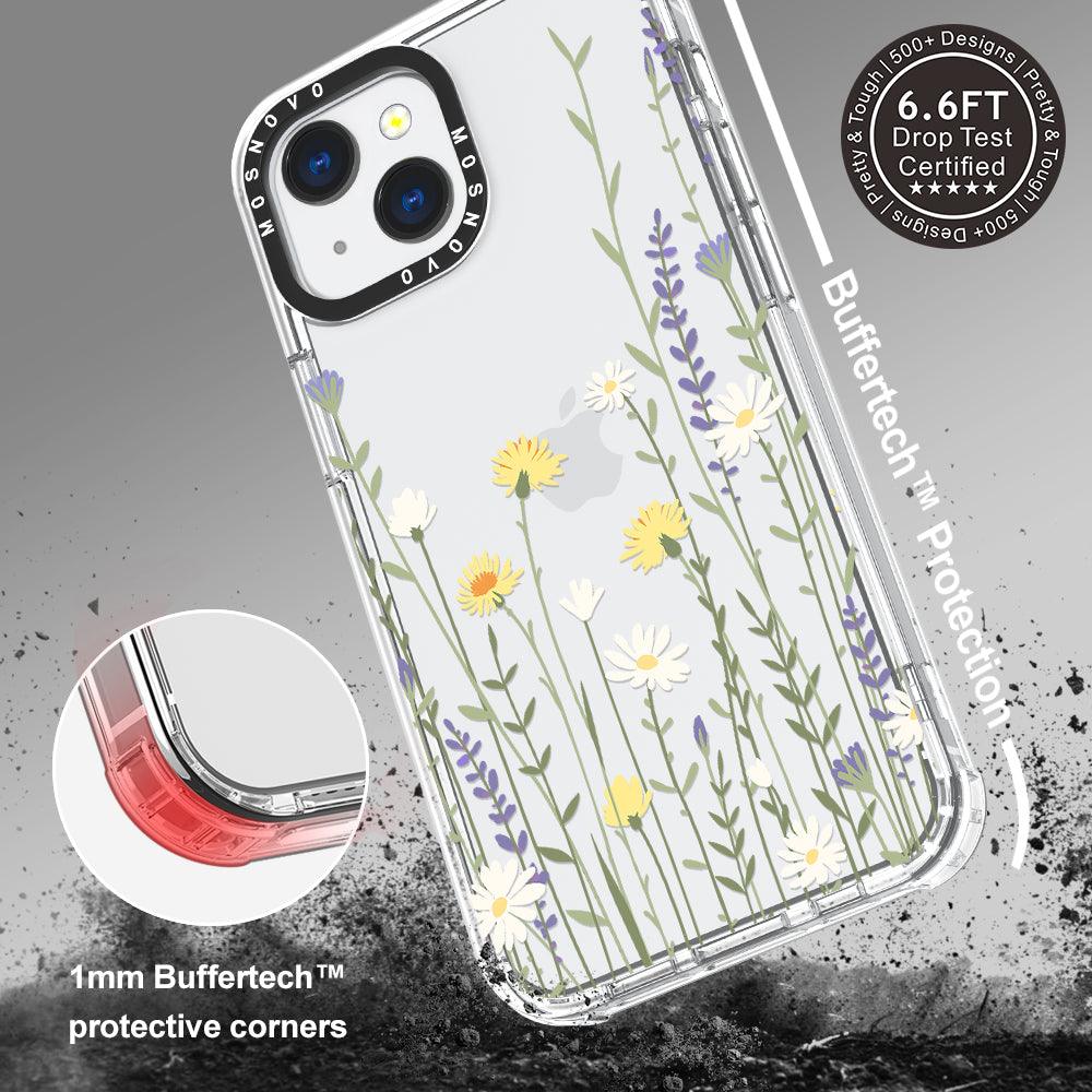 Wild Meadow Floral Phone Case - iPhone 13 Mini Case - MOSNOVO