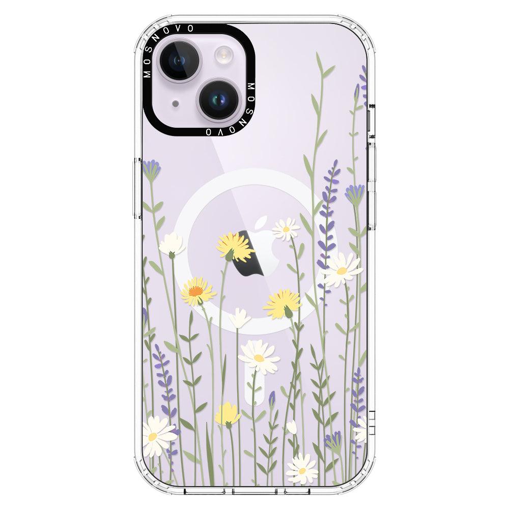 Wild Meadow Floral Phone Case - iPhone 14 Plus Case - MOSNOVO
