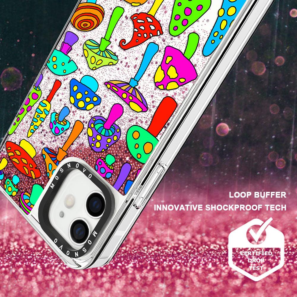 Wild Mushroom Glitter Phone Case - iPhone 12 Case - MOSNOVO