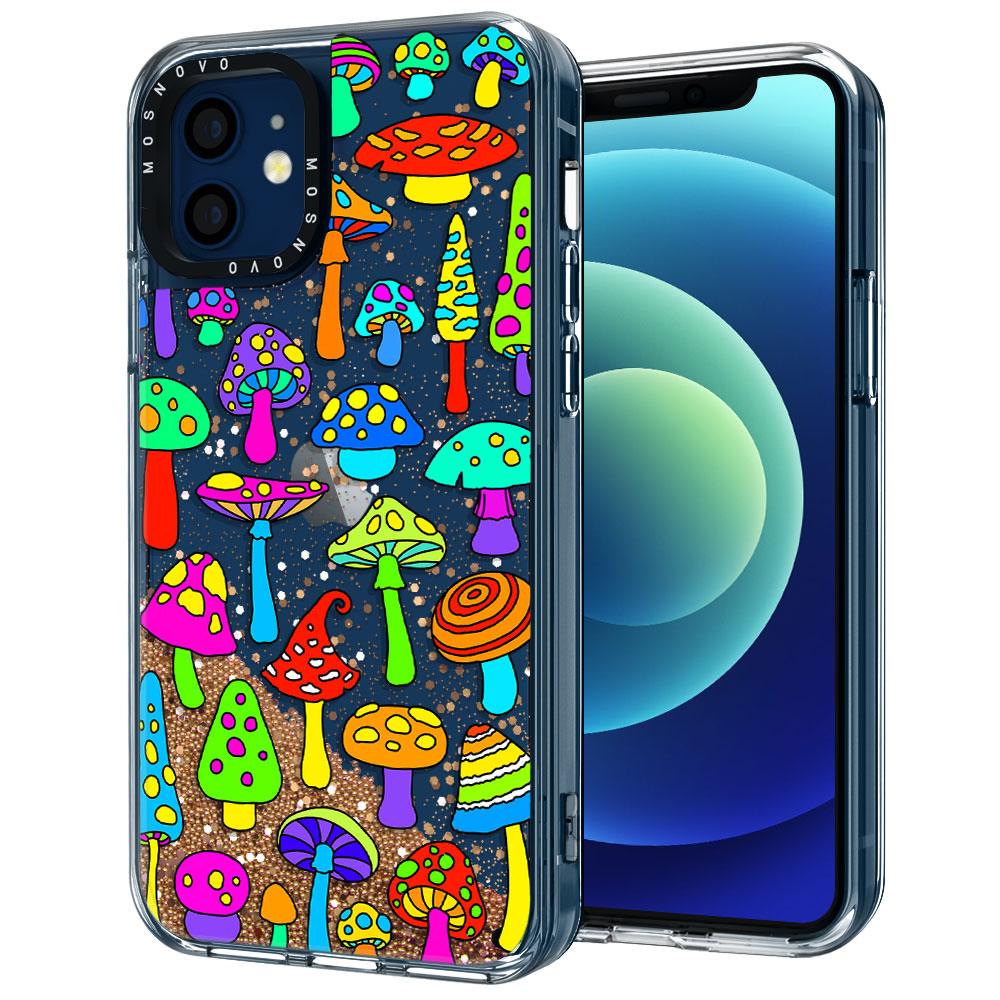Wild Mushroom Glitter Phone Case - iPhone 12 Case - MOSNOVO