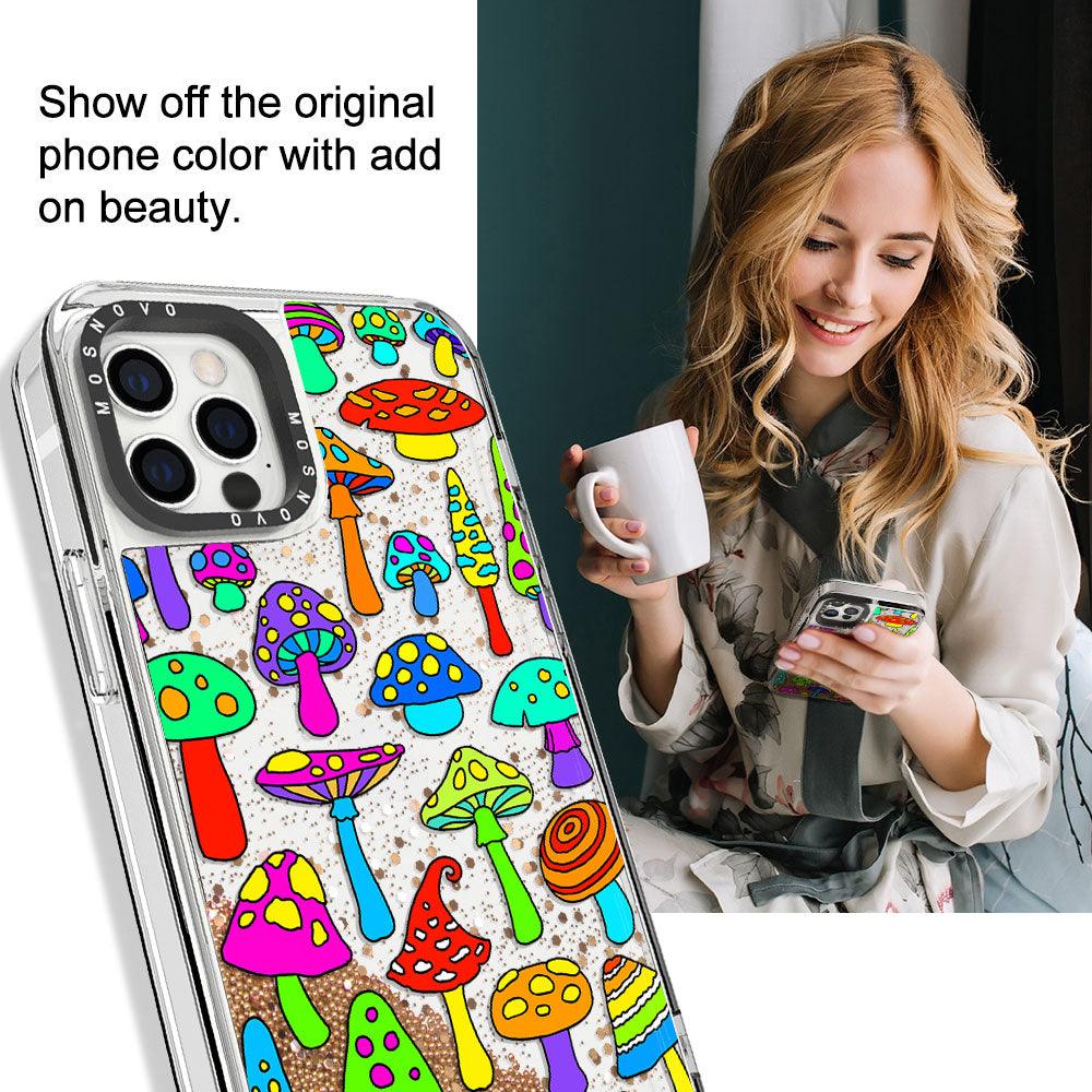Wild Mushroom Glitter Phone Case - iPhone 12 Pro Case - MOSNOVO