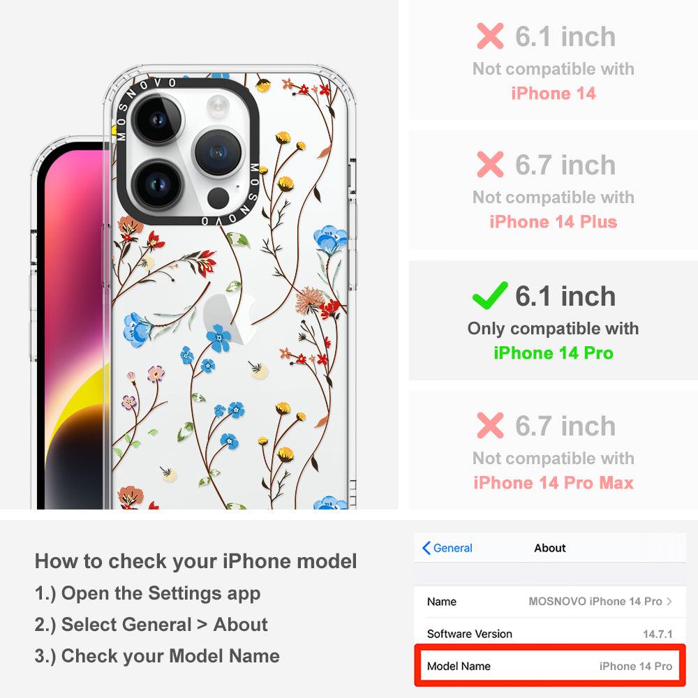 Wildflowers Phone Case - iPhone 14 Pro Case - MOSNOVO
