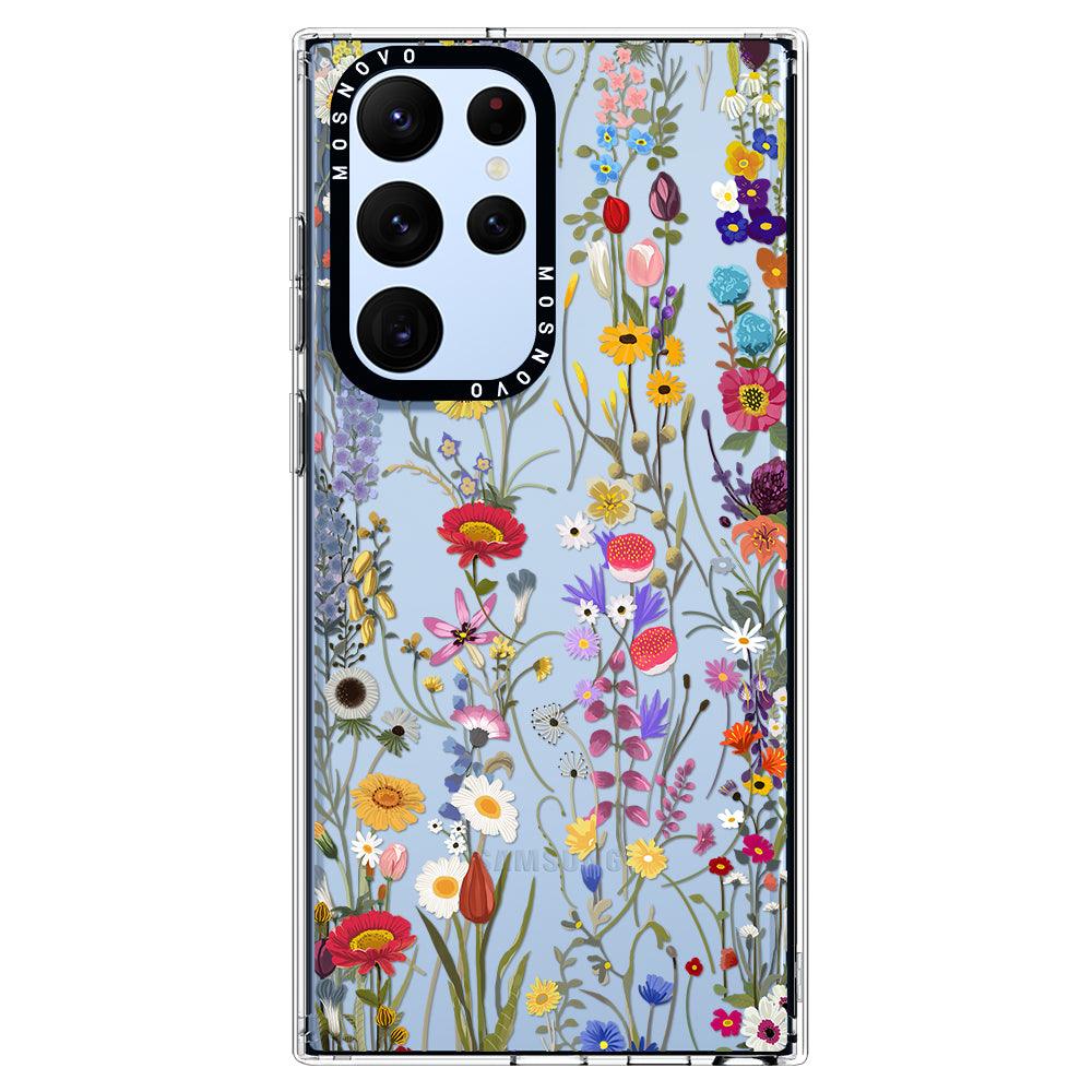 Wildflower Meadow Phone Case - Samsung Galaxy S22 Ultra Case - MOSNOVO