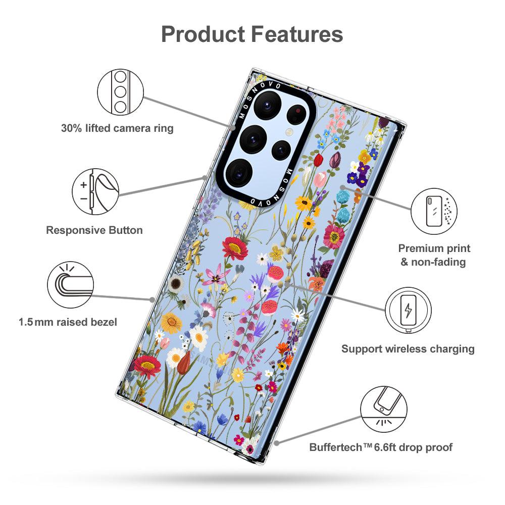 Wildflower Meadow Phone Case - Samsung Galaxy S22 Ultra Case - MOSNOVO