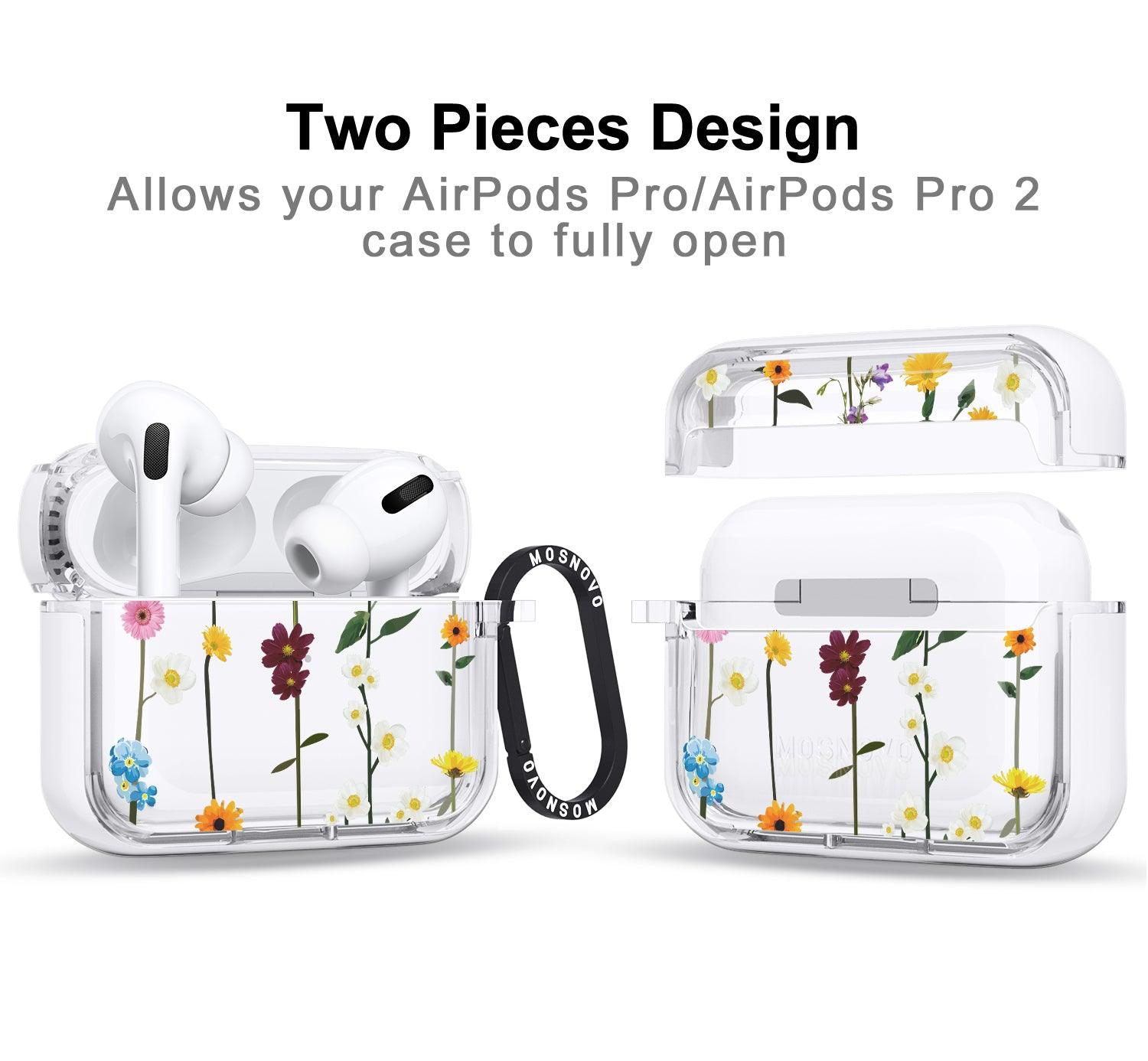 Wild Flowers Floral AirPods Pro 2 Case (2nd Generation) - MOSNOVO