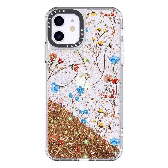 Wildflowers Glitter Phone Case - iPhone 11 Case - MOSNOVO