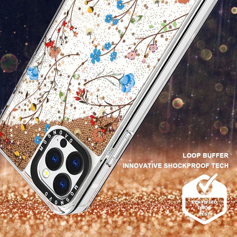 Wildflowers Glitter Phone Case - iPhone 13 Pro Max Case - MOSNOVO