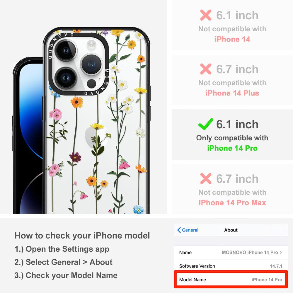 Wildflowers Phone Case - iPhone 14 Pro Case - MOSNOVO